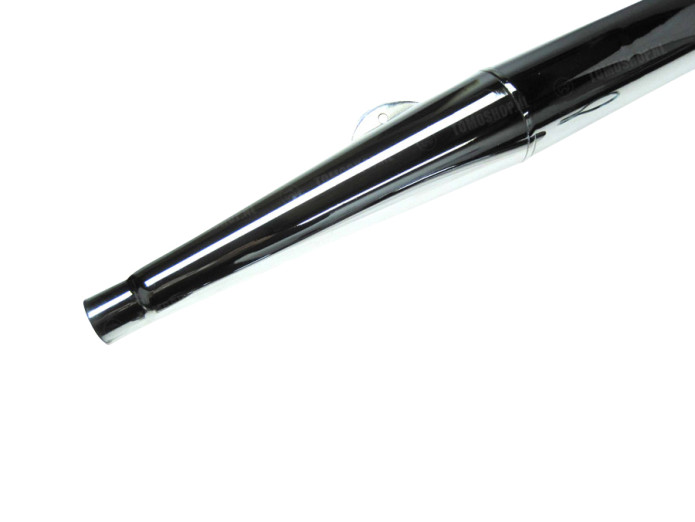 Auspuff Dämpfer Universal 28mm RS Zigarre Chrom 700mm mit Hälterung