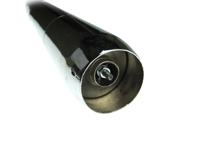 Uitlaat demper universeel 28mm RS sigaar chroom 700mm met ophang beugel product