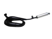 Uitlaat Tomos A3 / A35 25mm Tecno Circuit zwart met aluminium demper
