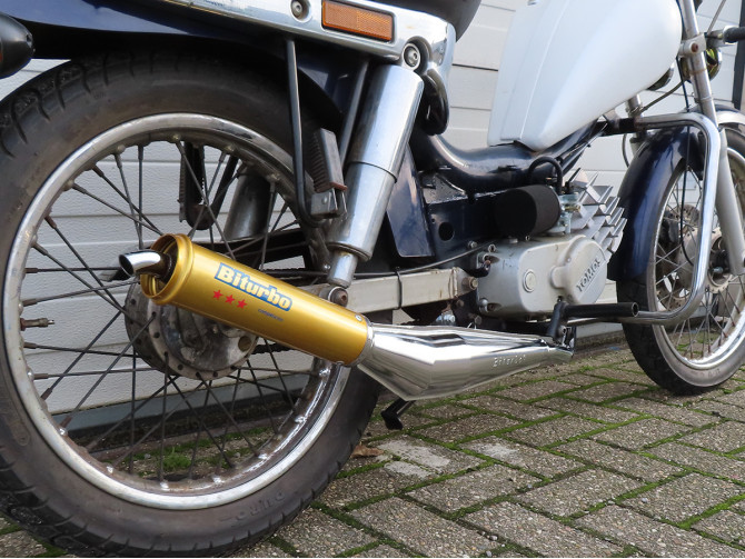 Uitlaat Tomos A55 25mm Biturbo Gold chroom Euro2 product