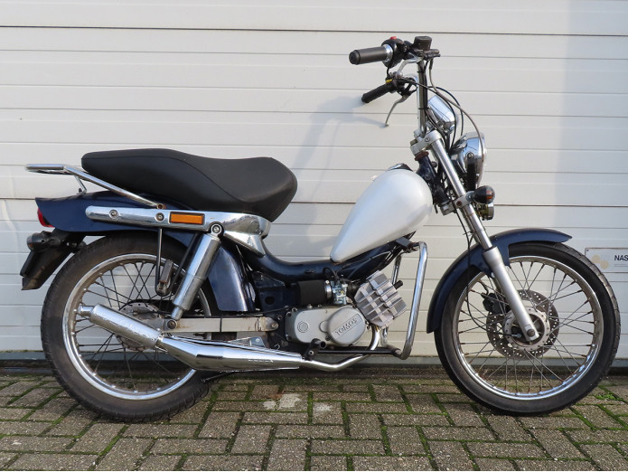Uitlaat Tomos A55 26mm Tecno Bullet chroom / aluminium Euro2