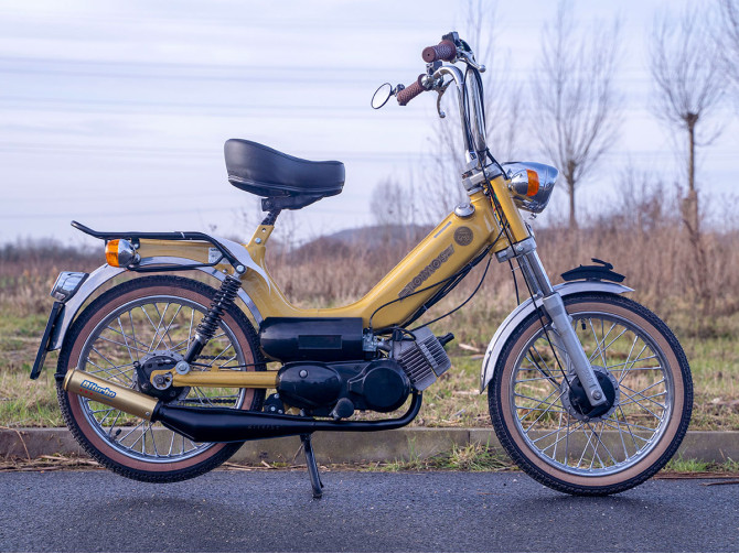 Uitlaat Tomos A3 / A35 28mm Biturbo Gold zwart met aluminium demper product