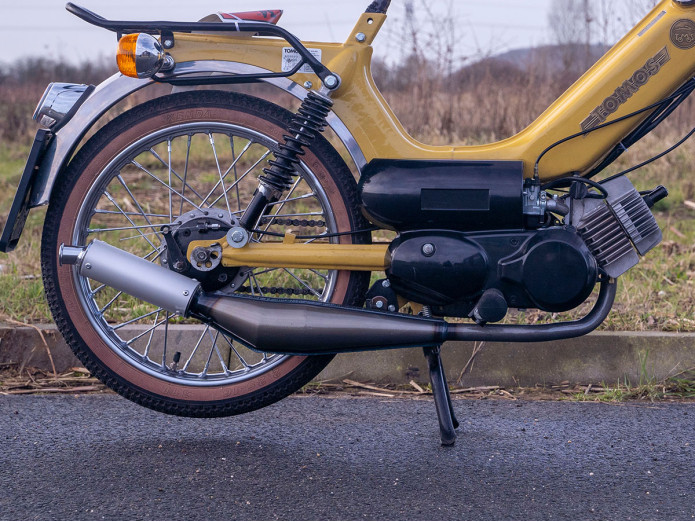 Auspuff Tomos A3 / A35 Tecno Bullet Blanko Aluminium Dämpfer