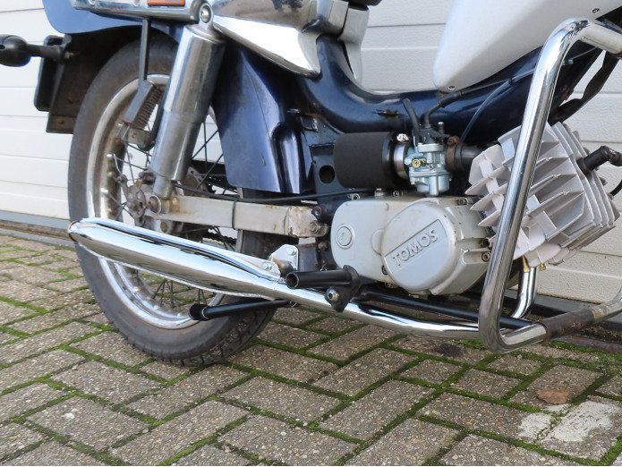 Uitlaat Tomos A55 26mm Tecno Speedy STD chroom Euro1 / Euro2