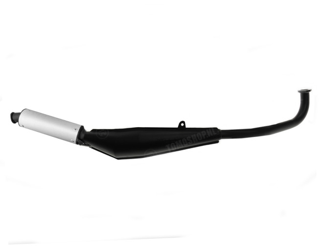 Uitlaat Tomos A3 / A35 28mm Tecno Bullet zwart met aluminium demper main