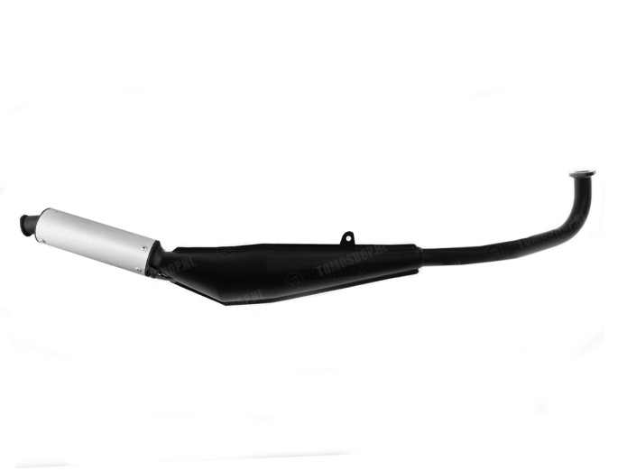 Auspuff Tomos A3 / A35 28mm Tecno Bullet Schwarz mit Aluminium Dämpfer