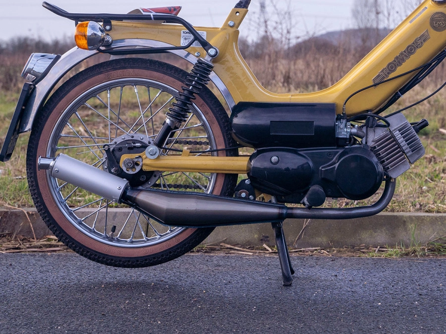 Exhaust Tomos A3 / A35 28mm Tecno Bullet blank with aluminium silencer