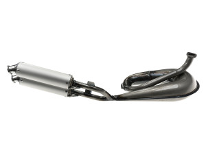 Uitlaat Tomos A3 / A35 25mm Tecno Circuit twin blank met aluminium demper