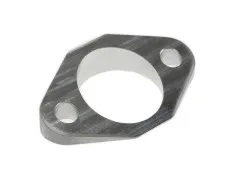 Exhaust spacer adapter from angled to straight exhaust port