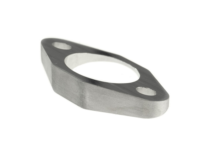 Exhaust spacer adapter from angled to straight exhaust port product