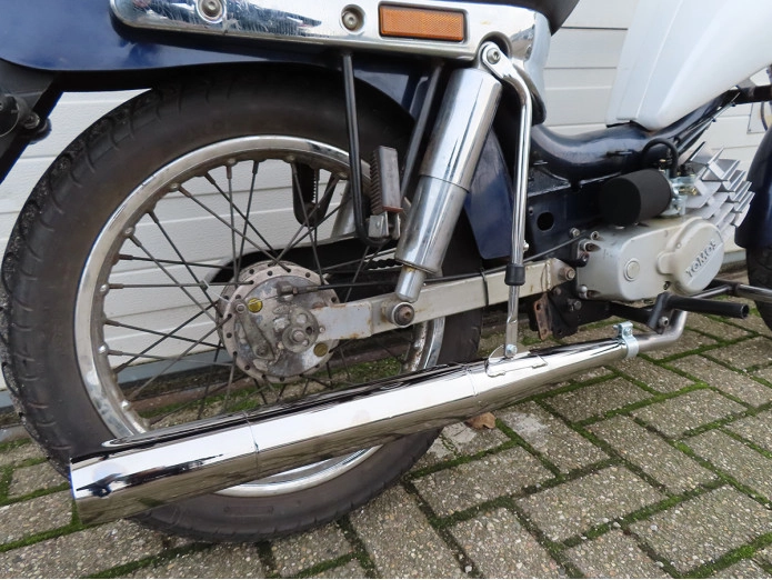 Auspuff Tomos A55 28mm RS Zigarre Chrom Schnell und Leis