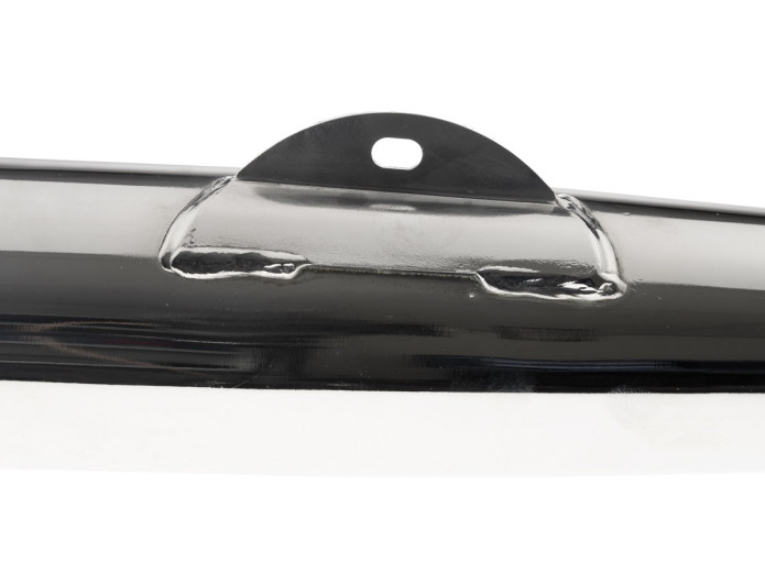 Uitlaat demper universeel 28mm sigaar resonantie chroom "super reso"