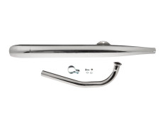 Auspuff Tomos A3 / A35 28mm RS Zigarre Resonanz Auspuff "Super Reso" Chrom 