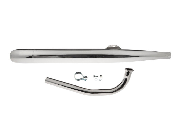 Auspuff Tomos A3 / A35 28mm RS Zigarre Resonanz Auspuff "Super Reso" Chrom 