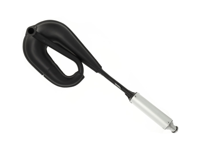 Exhaust Tomos A3 / A35 25mm Tecno Circuit black with aluminium silencer