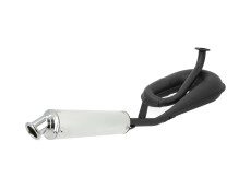 Uitlaat Tomos A3 / A35 25mm Tecno Circuit zwart met aluminium demper