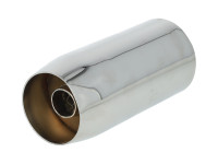 Uitlaat demper universeel 28mm RS sigaar chroom eind sierstuk