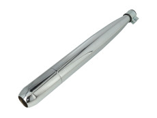 Exhaust silencer 28mm Tomos 2L / 3L / 4L / universal chrome 550mm Exhaust silencer 28mm Tomos 2L / 3L / 4L / universal chrome 550mm