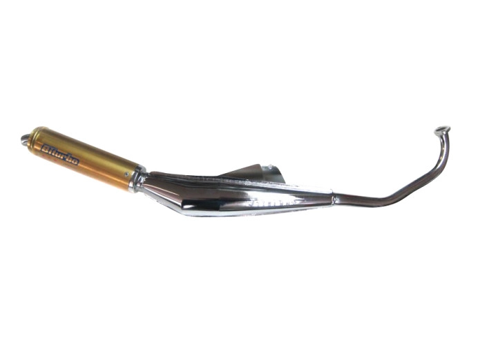 Exhaust Tomos A55 25mm Biturbo Gold chrome Euro2