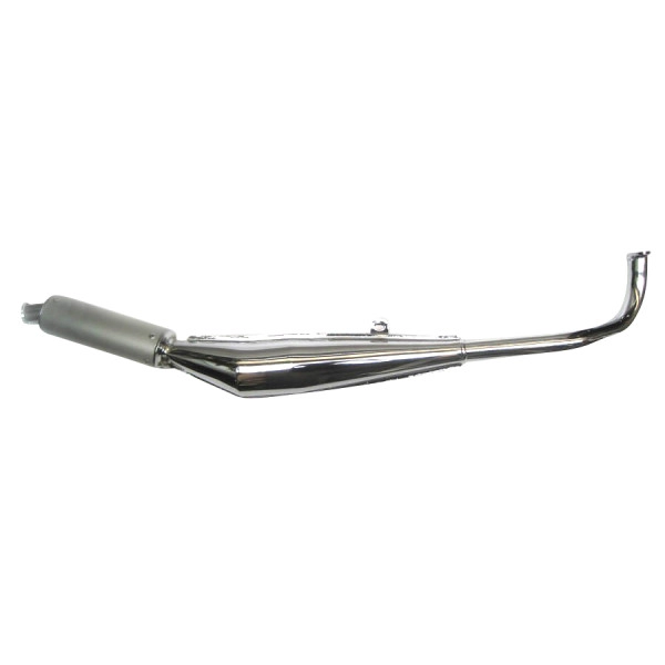 トモス☆ TOMOS チャンバー　Tecno Bullet Auspuff Tomos A3 / A35 28mm Tecno Bullet Chrom mit Aluminium Dämpfer