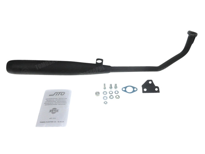 Exhaust Tomos A3 / A35 26mm LeoVince Sito Plus 730 black EU main