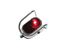 Taillight classic LED chrome battery powered