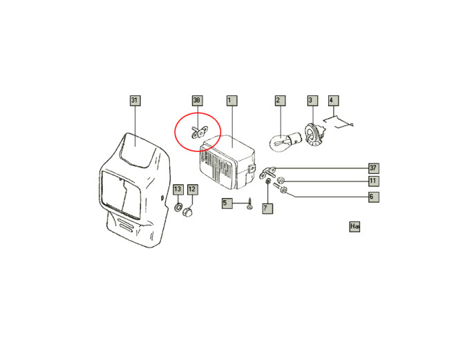 Scheinwerfer Verkleidung Halterung satz am Scheinwerfer product