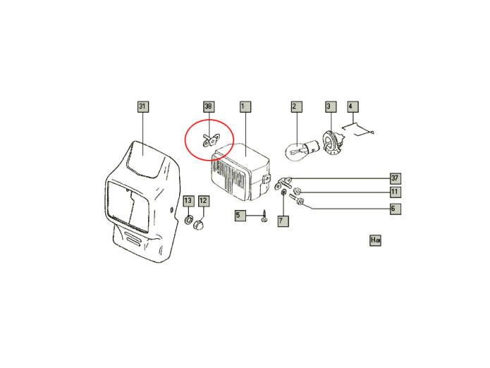Koplampkap spoiler bevestiging beugel set aan koplamp