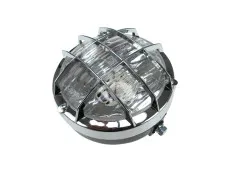 Headlight round 130mm cross with grill 