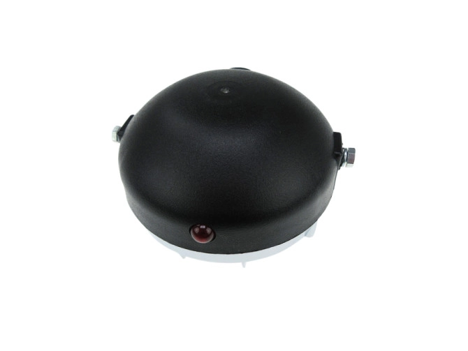 Headlight round 130mm cross with grill black with chrome (BA20D) product