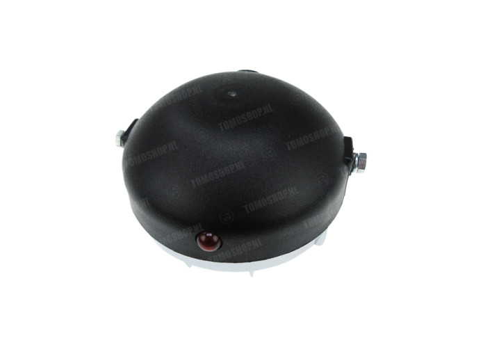Headlight round 130mm cross with grill black with chrome (P26S / SV8.5)