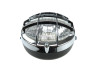 Headlight round 130mm cross with grill black with chrome (P26S / SV8.5) thumb extra