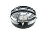 Koplamp rond 130mm cross met grill zwart met chroom (BA20D)