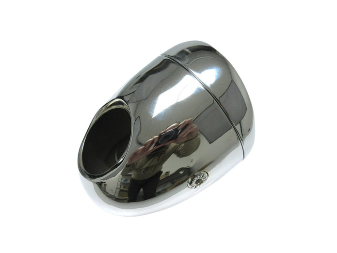 Headlight round 130mm egg model large model chrome GUIA