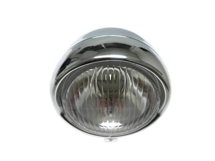 Headlight round 130mm egg model large model chrome GUIA