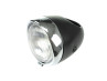 Headlight round 130mm egg model large model black with chrome GUIA thumb extra