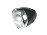 Headlight round 130mm egg model large model black with chrome GUIA thumb extra