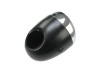 Headlight round 130mm egg model large model black with chrome GUIA thumb extra