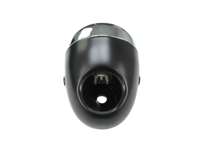 Koplamp rond 130mm ei model groot model zwart met chroom GUIA