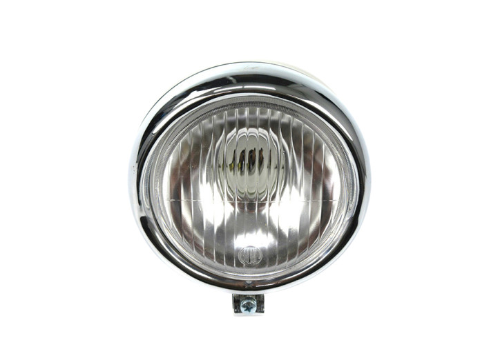 Koplamp rond 130mm ei model groot model zwart met chroom GUIA