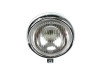 Headlight round 130mm egg model large model black with chrome GUIA thumb extra