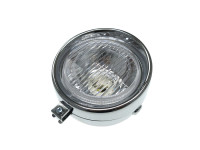 Headlight round 130mm chrome classic 