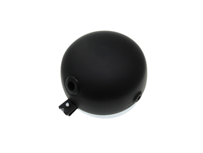 Headlight round 130mm black classic with chrome