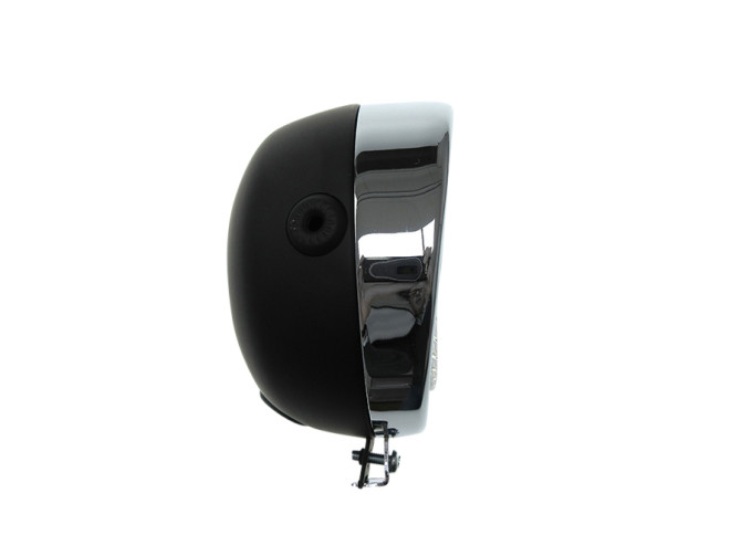 Headlight round 130mm black classic with chrome product
