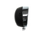 Headlight round 130mm black classic with chrome thumb extra