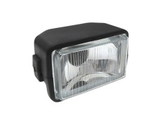 Headlight square black replica