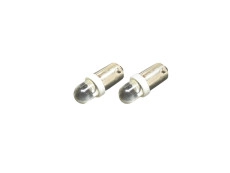 Birne BA9s 6V / 12V LED Rücklicht Weiß (2 Stück)