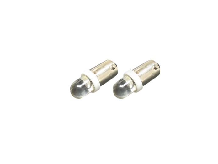 Birne BA9s 6V / 12V LED Rücklicht Weiß (2 Stück)
