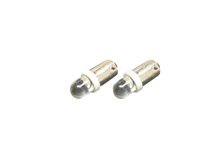 Light bulb BA9s 6V / 12V white LED taillight (2 pieces)