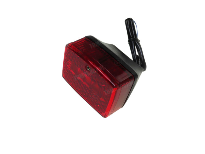 Taillight Tomos universal small black LED 12V brake light main